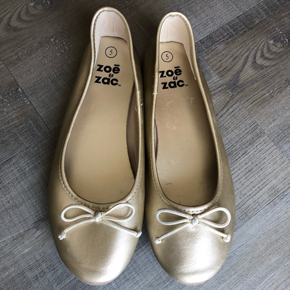 Girls Gold flats